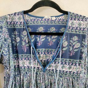 Vintage Cotton Indian Block Print Dress